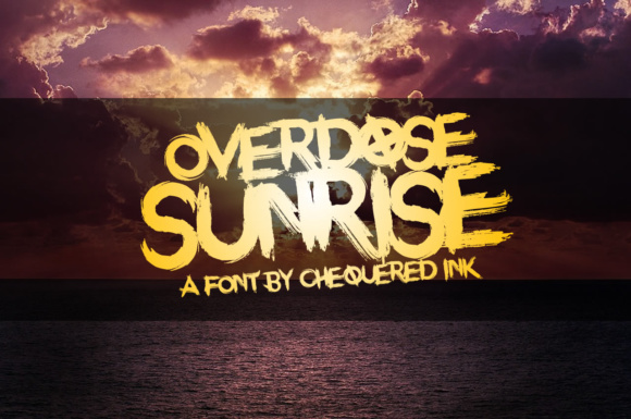 Overdose Sunrise: A Vibrant Display Font for Editorial Design