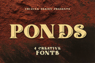 Ponds: A Versatile Vintage Font for Crafters and Creators